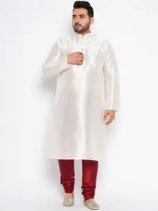 VASTRAMAY Mandarin Collar Kurta With Churidar
