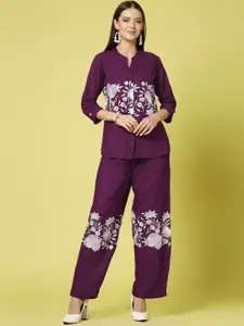 KALINI Embroidered Top With Trousers