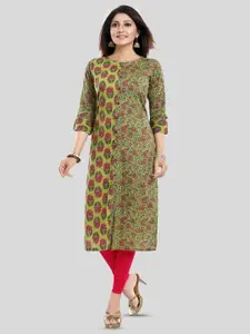 keshubaba Floral Printed Straight Kurta