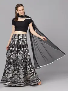 AKS Couture Khari Printed Ready to Wear Lehenga & Blouse With Dupatta