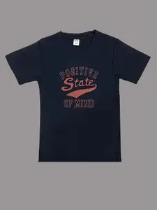TINY HUG Boys Dri-FIT Typography Printed Slim Fit T-Shirt