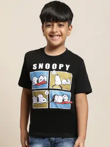 Kids Ville Boys Peanuts Printed Pure Cotton Tshirt