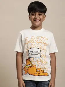 Kids Ville Boys Garfield Printed Pure Cotton Tshirt