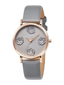 STRAND BY OBAKU Women Brass Embellished Dial & Leather Straps Analogue Watch S733LXVJVJ