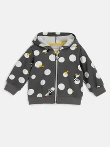 Chicco Girls Geometric Printed Hooded Cotton Front-Open Sweatshirts