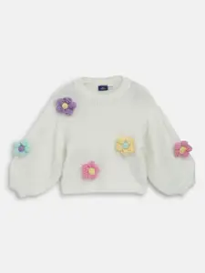 Chicco Girls Floral Applique Acrylic Pullover