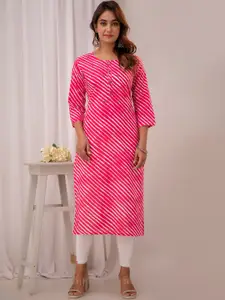 Readiprint Leheriya Printed Cotton Straight Kurta