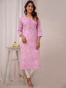 Readiprint Leheriya Printed Cotton Straight Kurta