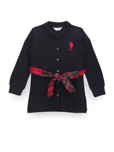 U.S. Polo Assn. Kids Shirt Collar T-Shirt Dress