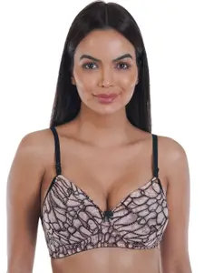 SONA Abstract Printed Non Padded Medium Coverage Everyday Bra With All Day Comfort