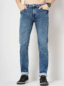 Celio Men Jean Slim Fit Mid-Rise Heavy Fade Clean Look Cotton Jeans