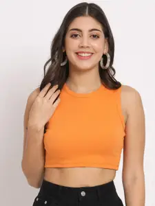 CHARMGAL Sleeveless Crop Fitted Top