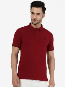 Greenfibre Solid Polo Collar Slim Fit Casual T-shirt