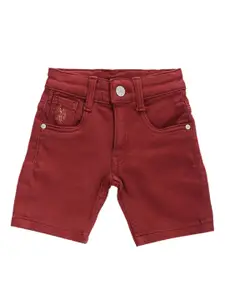 U.S. Polo Assn. Kids Boys Mid Rise Cotton Denim Shorts