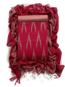 Sun Fashion And Lifestyle Geometric Woven Design Pure Cotton Unstitched Dress Material