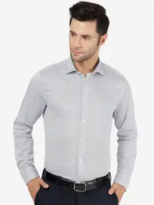 METAL Micro Ditsy Printed Slim Fit Cotton Formal Shirt