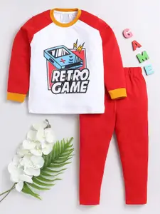 Toonyport Boys Printed Pure Cotton T-Shirt With Trousers