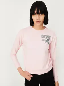 max Graphic Printed Pure Cotton Pullover Sweatshirt