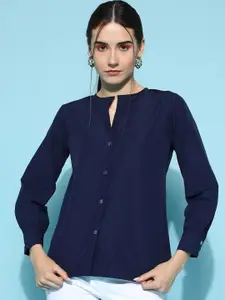 KALINI Comfort Mandarin Collar Formal Shirt