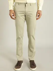 Indian Terrain Men Brooklyn Slim Fit Mid-Rise Regular Trousers