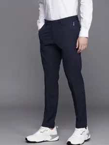 Louis Philippe Ath.Work Men Mid Rise Comfort Tapered Fit Semi Formal Trousers