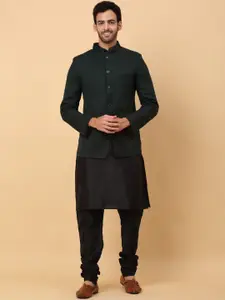 KRAFT INDIA Mandarin Collar Regular Kurta with Churidar With Jacket