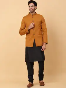 KRAFT INDIA Mandarin Collar Kurta With Churidar & Jacket