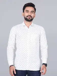 Bought First Premium Micro Ditsy Printed Organic Cotton Casual Shirt
