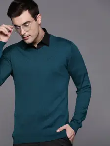 Louis Philippe Solid V-Neck Pullover