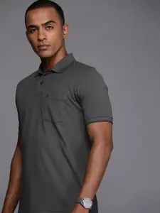 Louis Philippe Solid Polo Collar Pocket T-shirt