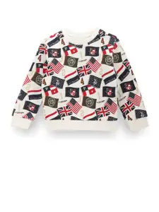 U.S. Polo Assn. Kids Boys Graphic Printed Pullover Sweatshirt