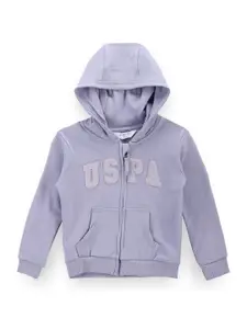 U.S. Polo Assn. Kids Girls Pure Cotton Hooded Sweatshirt
