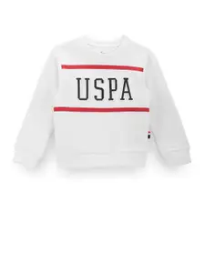 U.S. Polo Assn. Kids Boys Typography Printed Pullover Sweatshirt