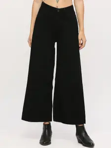 Harvard Women Wide Leg High-Rise Clean Look Stretchable Jeans