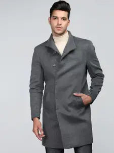 Dlanxa Single-Breasted Spread-Collar Wool Tweed Coat