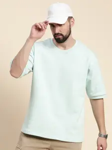 DILLINGER Round Neck Drop Shoulder Sleeves Longline Oversized Pullover Sweatshirt