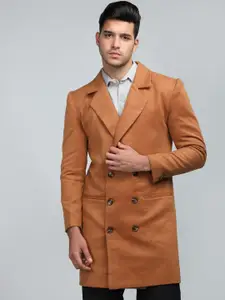 CHKOKKO Winter Wear Regular Fit Tweed Wool Coat