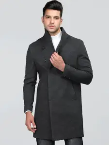 CHKOKKO Mock Collar Winter Wool Overcoat