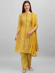 DIVASTRI Embroidered Unstitched Dress Material