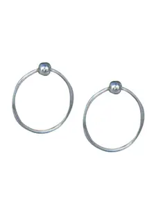 Abhooshan 92.5 Sterling Silver Hoop Earrings