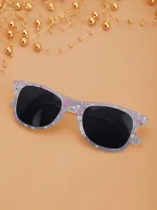 Carlton London Girls Grey Lens & White Wayfarer Sunglasses with UV Protected Lens CLSG234