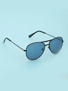 Carlton London Boys Blue Lens & Black Aviator Sunglasses with UV Protected Lens CLSB242