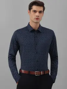 Allen Solly Slim Fit Opaque Micro Ditsy Printed Pure Cotton Formal Shirt