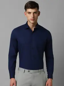 Louis Philippe Men Navy Blue Opaque Formal Shirt