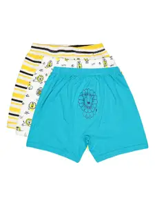 Bodycare Kids Infant Boys Pack Of 3 Assorted Conversational Printed Cotton Shorts