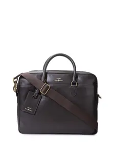 Polo Ralph Lauren Men Leather Laptop Bag Up To 14 Inch