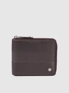 Allen Solly Men Geometric Leather Zip Around Wallet