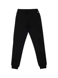 Allen Solly Junior Boys Mid-Rise Flat-Front Cotton Joggers Trousers