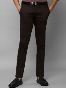 Allen Solly Men Slim Fit Mid-Rise Flat-Front Cotton Trousers