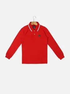 Allen Solly Junior Boys Polo Collar Long Sleeves Pure Cotton T-shirt